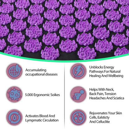 Acupressure Yoga Mat & Kuznetsov Applicator Cushion