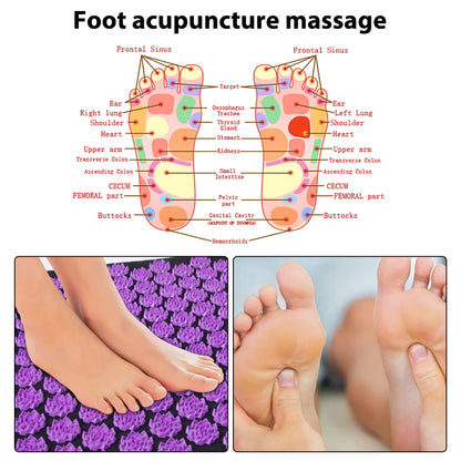Acupressure Yoga Mat & Kuznetsov Applicator Cushion