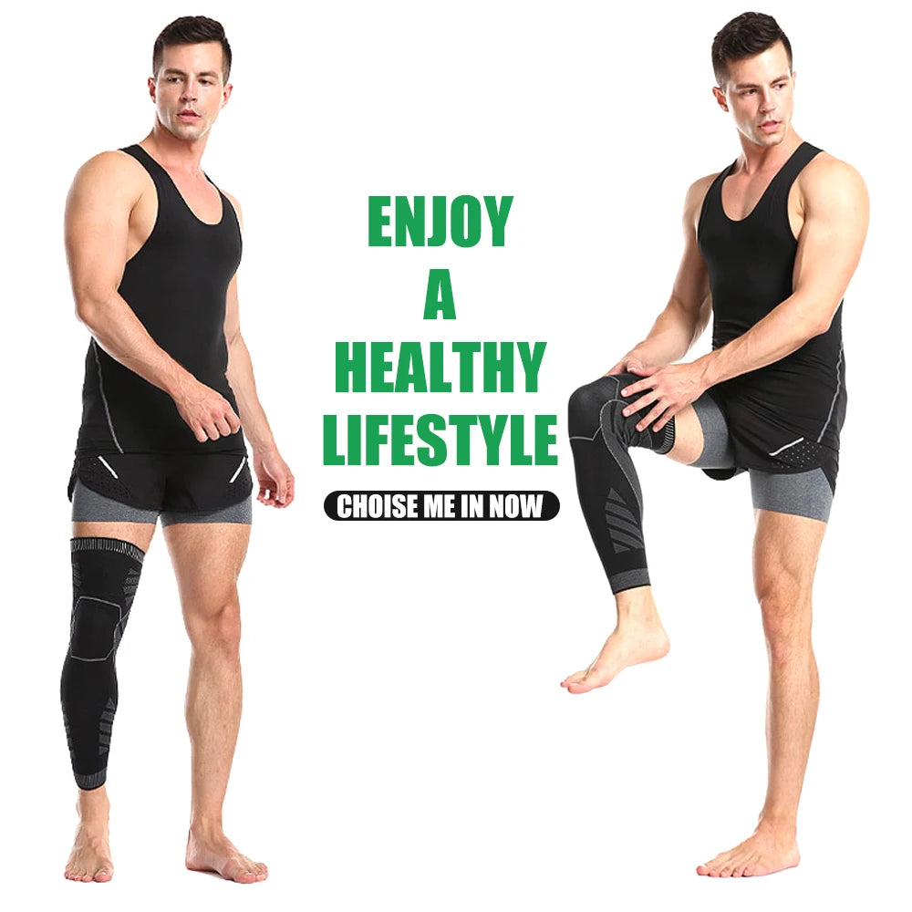 Full-Leg Compression Knee Support Sleeve