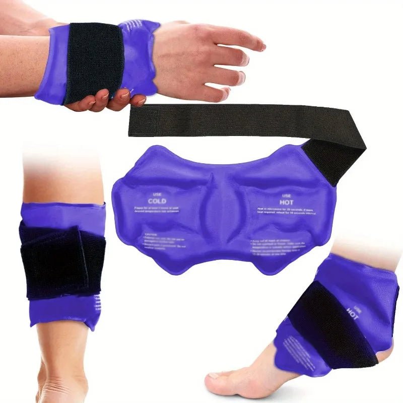 Reusable Gel Cold/Hot Pack Ankle Brace Wrap