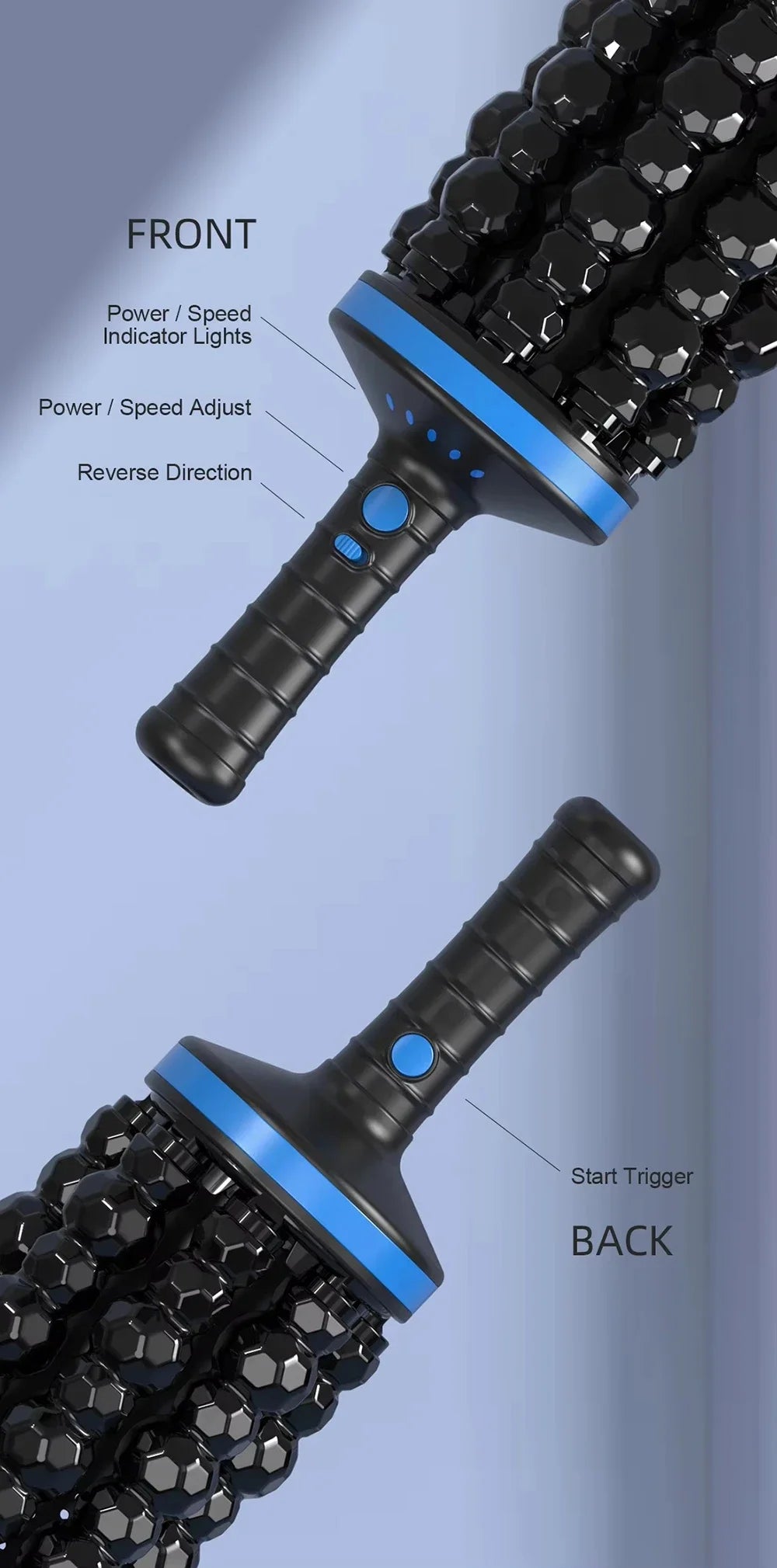 Cordless 360° Rolling Percussive Body Massager