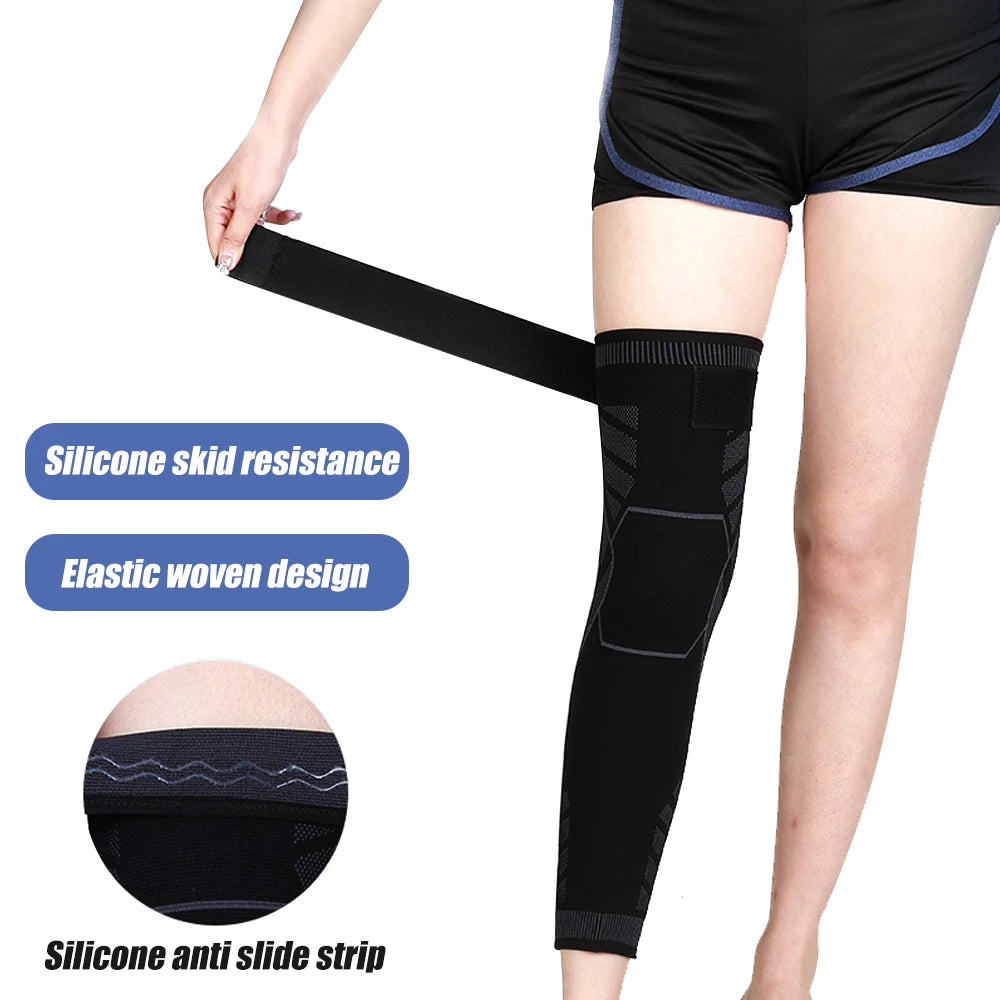 Full-Leg Compression Knee Support Sleeve