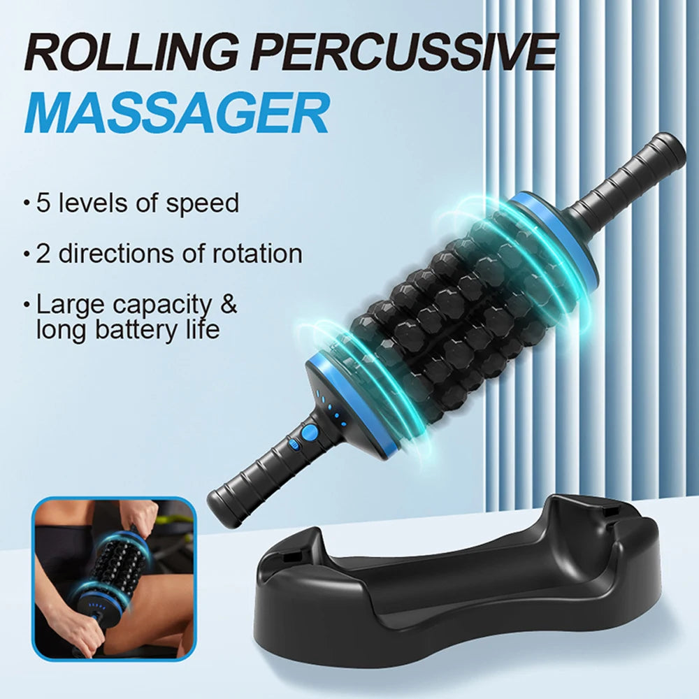 Cordless 360° Rolling Percussive Body Massager