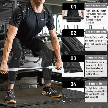 Full-Leg Compression Knee Support Sleeve