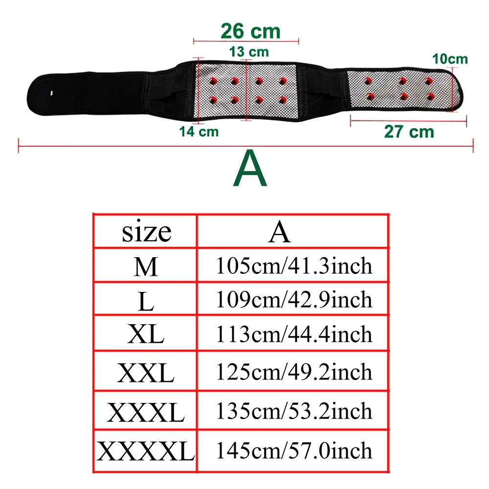 Self-Heating Magnetic Therapy Lumbar Belt