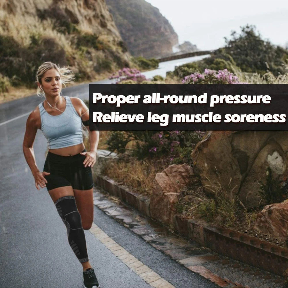 Full-Leg Compression Knee Support Sleeve