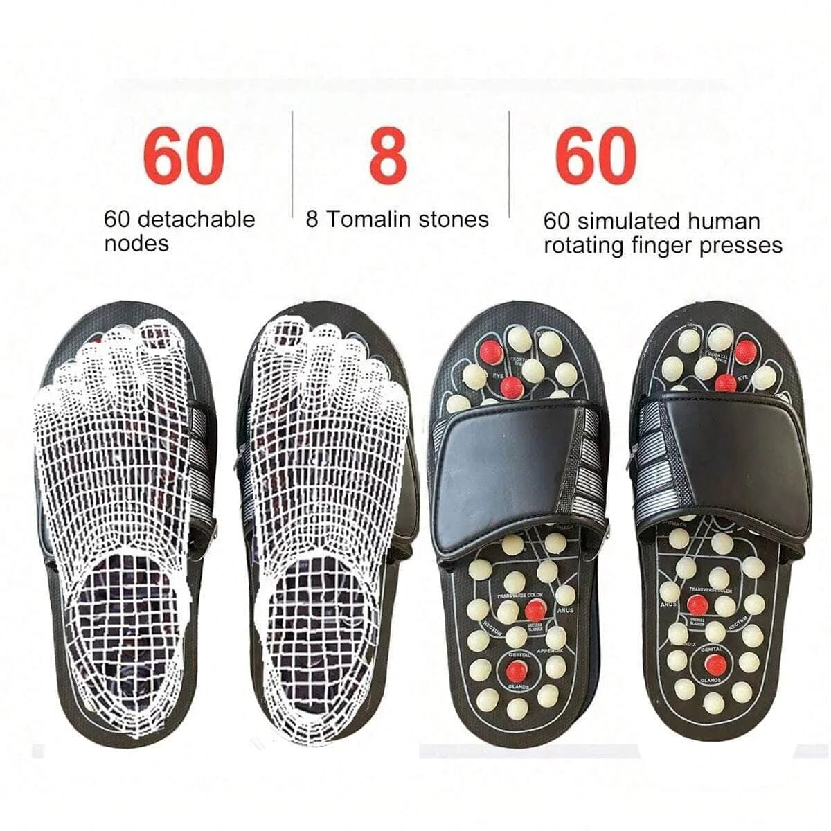 Unisex Acupoint Rotating Foot Massage Slippers