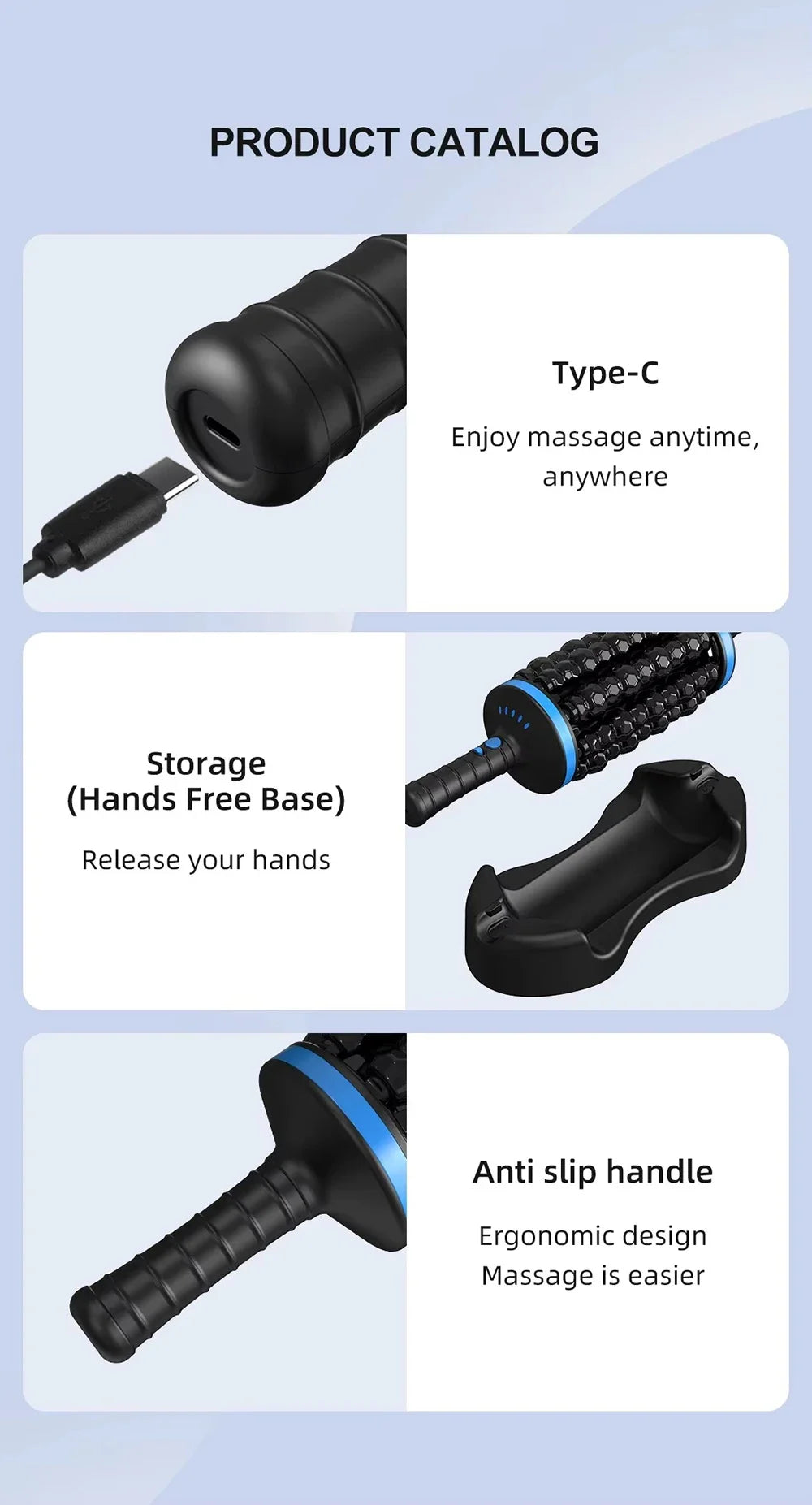 Cordless 360° Rolling Percussive Body Massager