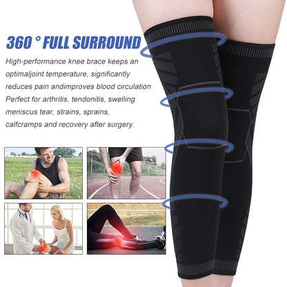 Full-Leg Compression Knee Support Sleeve