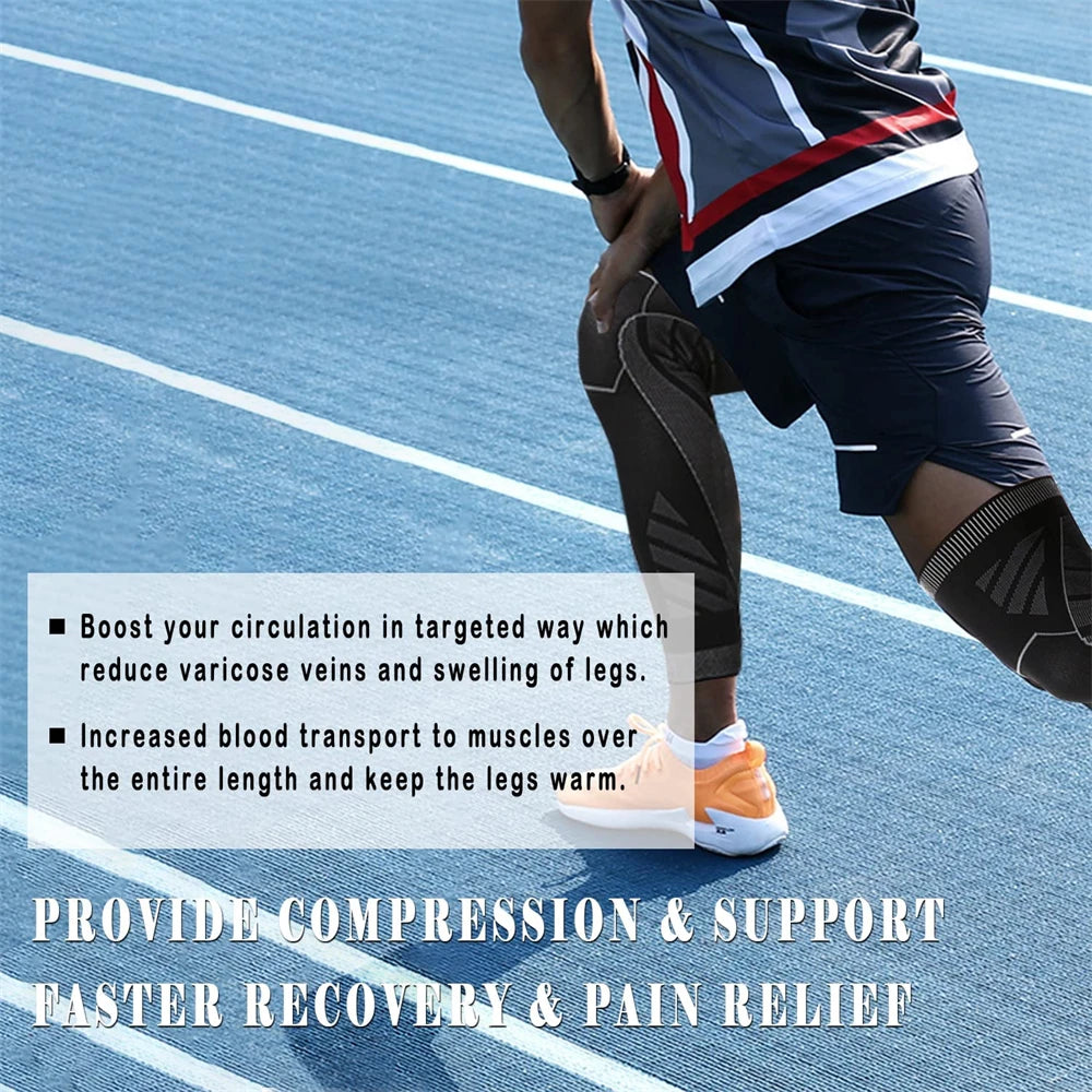 Full-Leg Compression Knee Support Sleeve