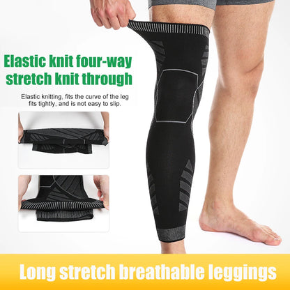Full-Leg Compression Knee Support Sleeve