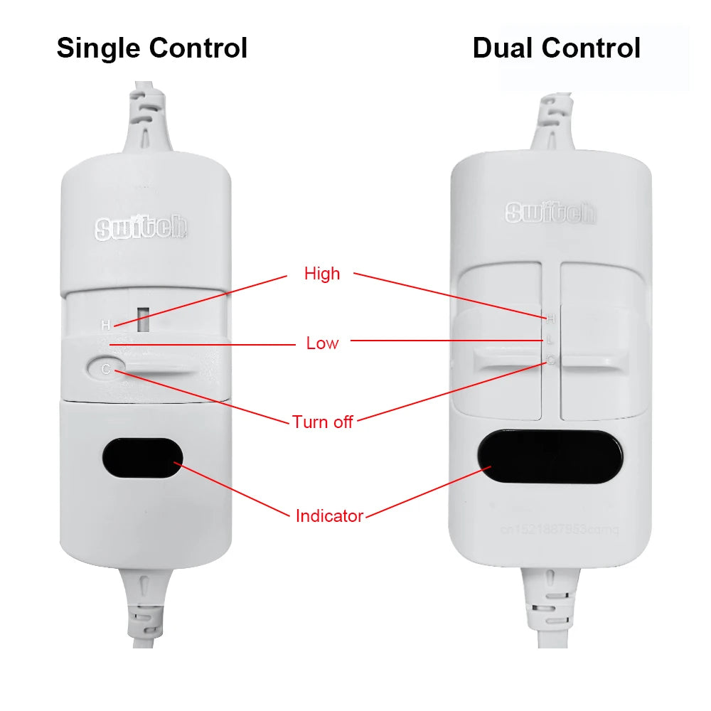 Electric Heated Blanket with Automatic Thermostat