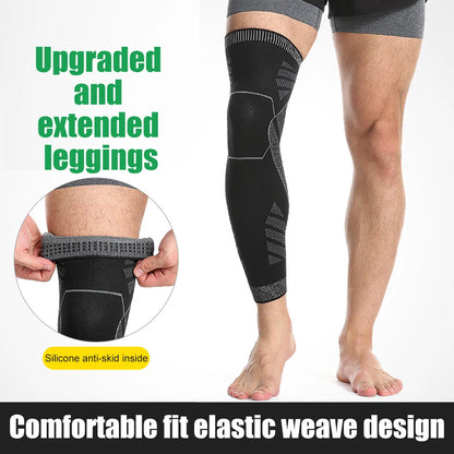 Full-Leg Compression Knee Support Sleeve