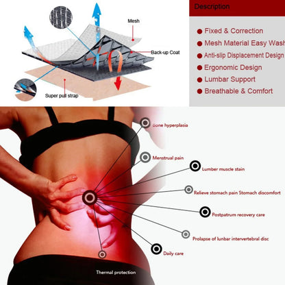 Self-Heating Magnetic Therapy Lumbar Belt