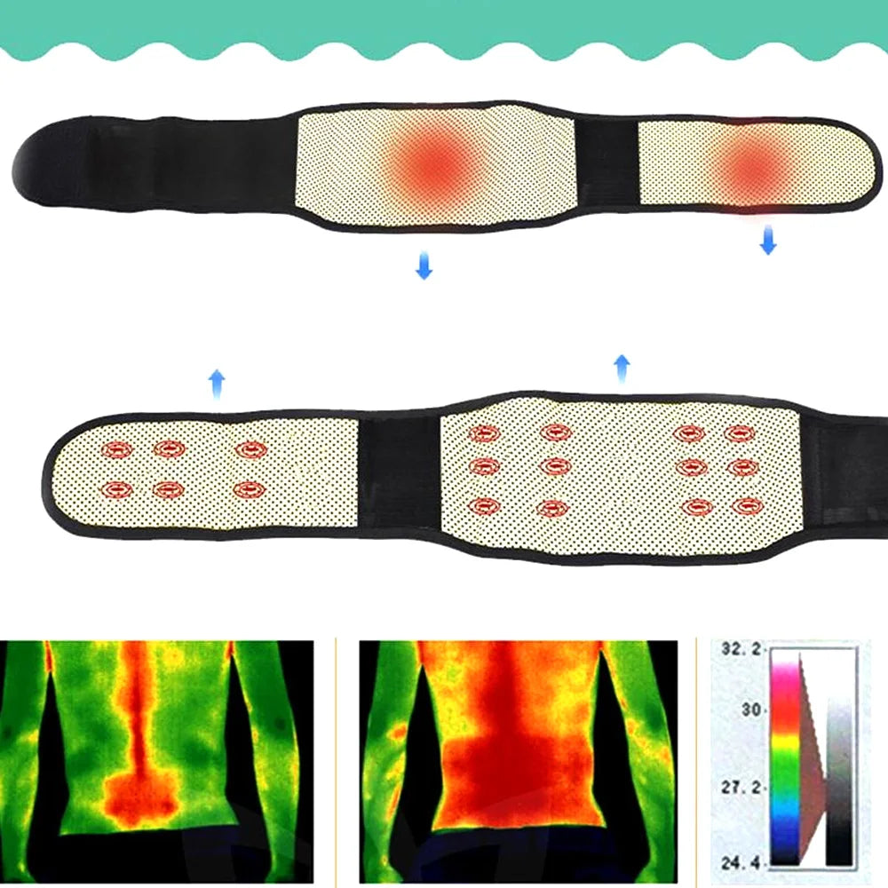 Self-Heating Magnetic Therapy Lumbar Belt