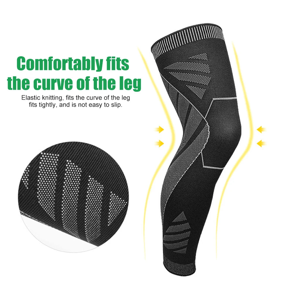 Full-Leg Compression Knee Support Sleeve