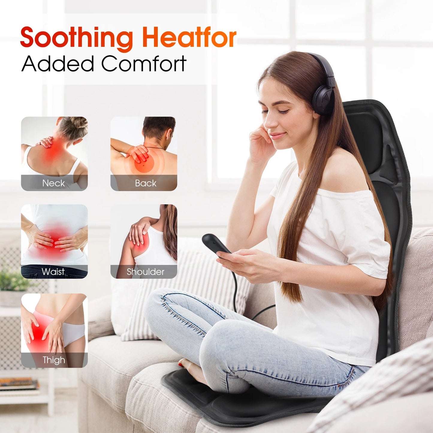 Electric Infrared Full-Body Back Massager Cushion