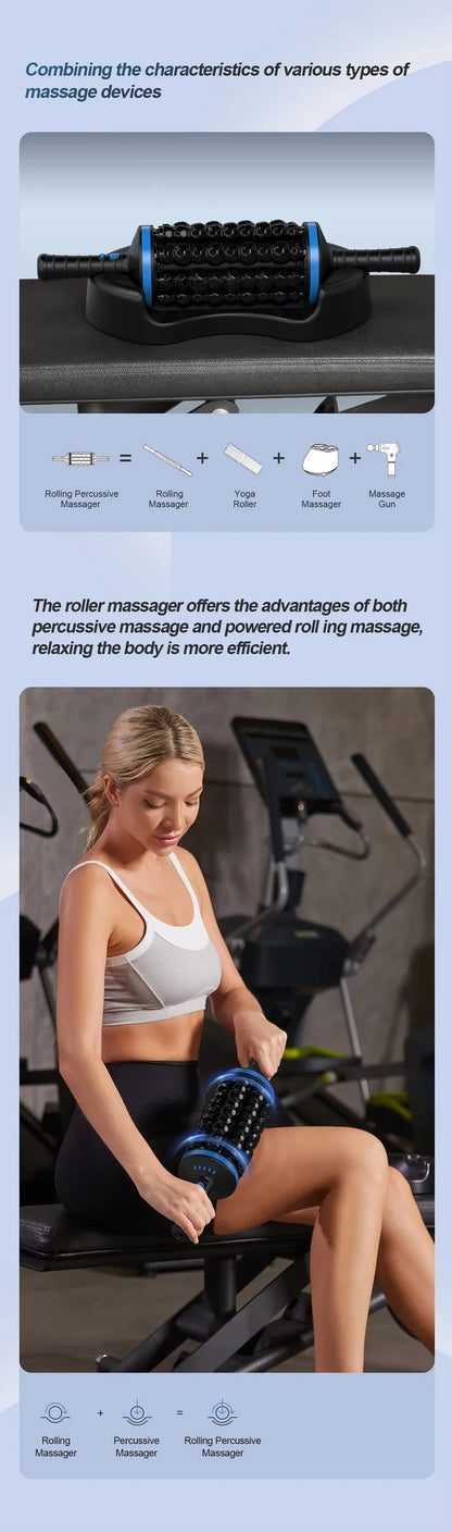 Cordless 360° Rolling Percussive Body Massager
