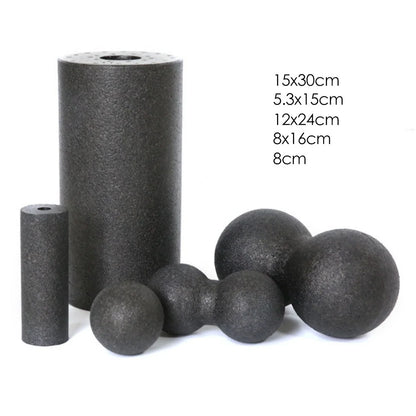 High-Density Yoga Foam Roller & Fascia Ball Set