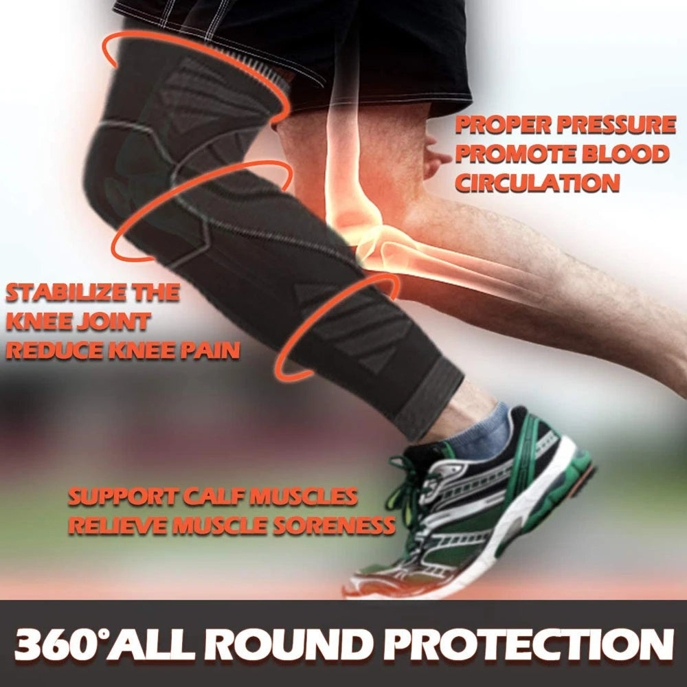 Full-Leg Compression Knee Support Sleeve