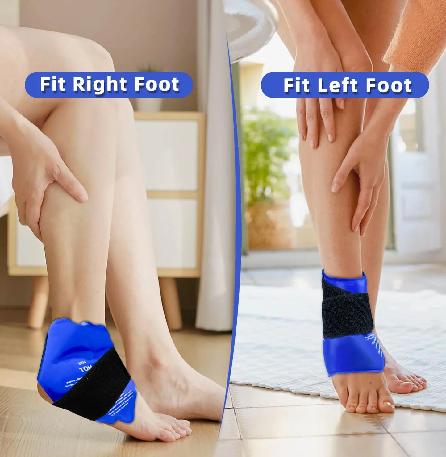 Reusable Gel Cold/Hot Pack Ankle Brace Wrap