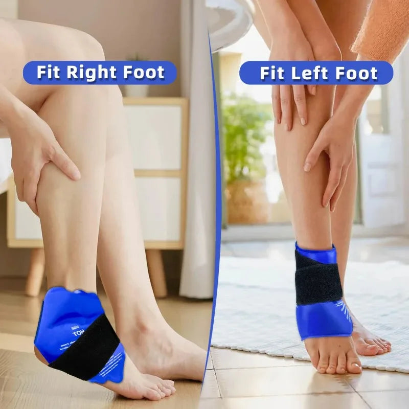 Reusable Gel Cold/Hot Pack Ankle Brace Wrap