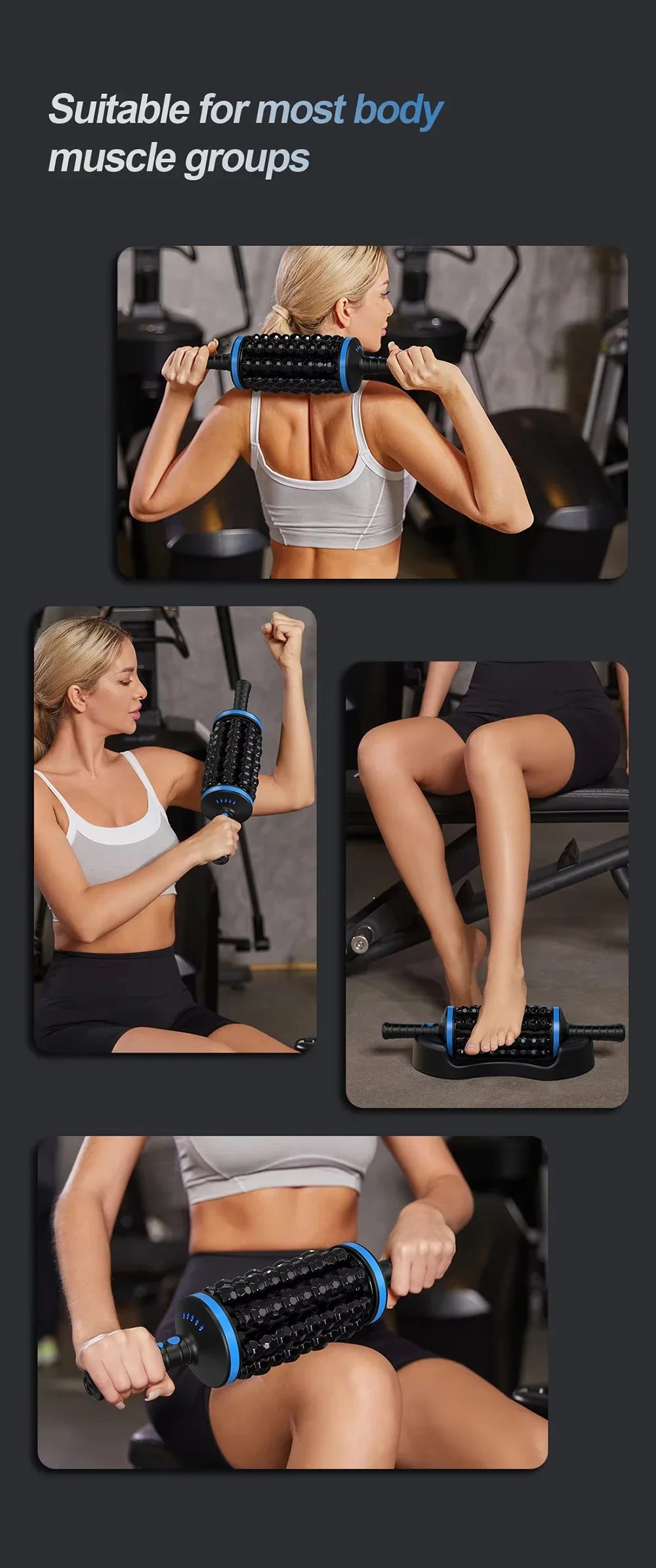 Cordless 360° Rolling Percussive Body Massager