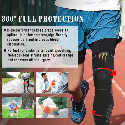 Full-Leg Compression Knee Support Sleeve