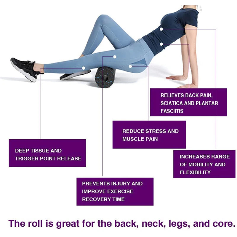High-Density Yoga Foam Roller & Fascia Ball Set