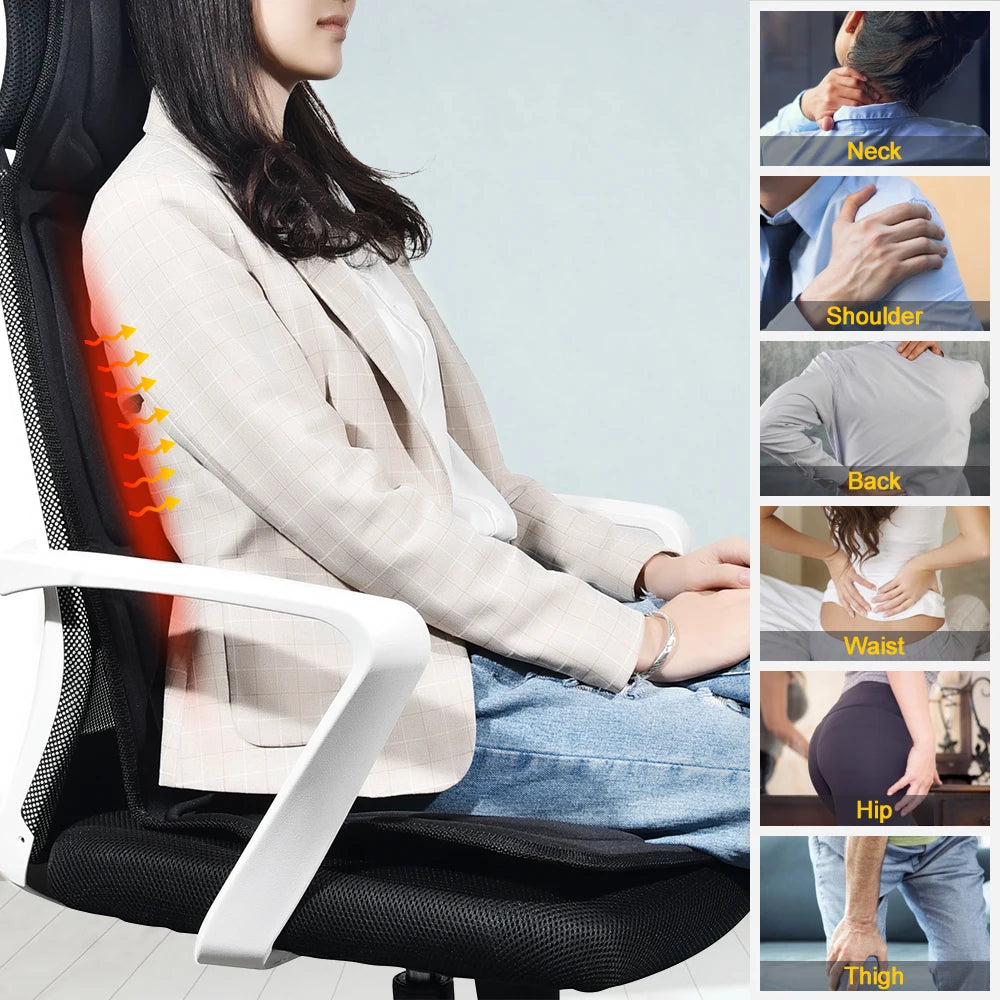 Electric Infrared Full-Body Back Massager Cushion