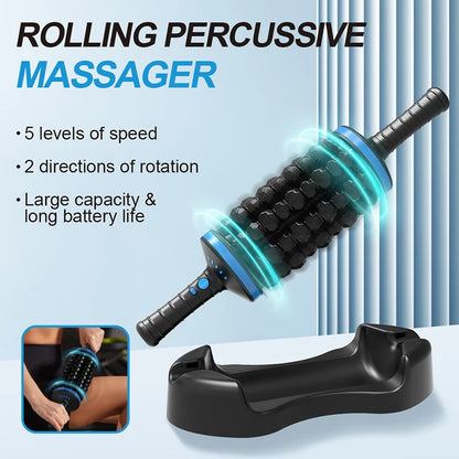 Cordless 360° Rolling Percussive Body Massager